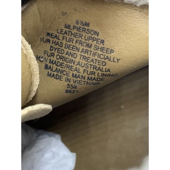 Marc Fisher Womens Pierson Lug Sole Combat Boot Leather/ Shearling Fur 6.5M New - Picture 7 of 16